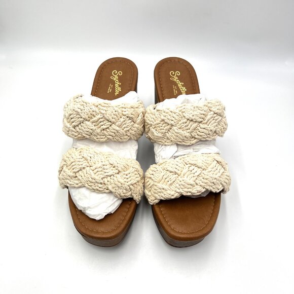 Seychelles Womens Size 9.5 Smoke Show Natural Macrame Clogs Mules Heels Shoes‎ - Picture 2 of 13